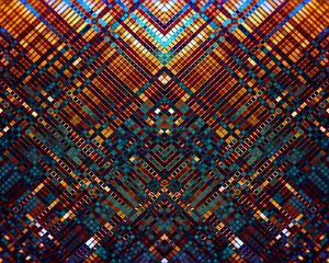 Preview wallpaper mosaic, multicolored, pattern, abstraction, fractal