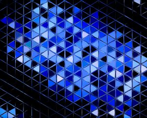 Preview wallpaper mosaic, surface, glare, abstraction, blue