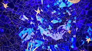 Preview wallpaper mosaic, texture, pattern, blue