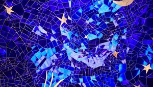 Preview wallpaper mosaic, texture, pattern, blue