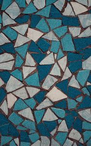 Preview wallpaper mosaic, texture, shards, blue, white