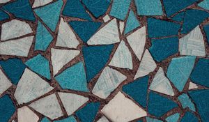 Preview wallpaper mosaic, texture, shards, blue, white