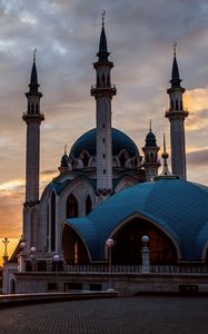 Preview wallpaper mosque, kazan, tatarstan, sunset