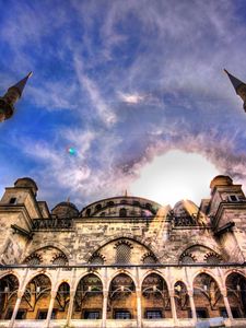 Preview wallpaper mosque, sky, architecture, hdr