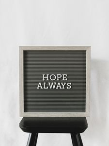 Preview wallpaper motivation, phrase, inscription, frame, chair