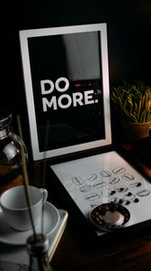 Preview wallpaper motivation, phrase, words, text, frame, coffee beans