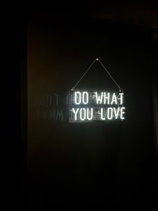 Preview wallpaper motivation, phrase, words, neon, signboard, dark