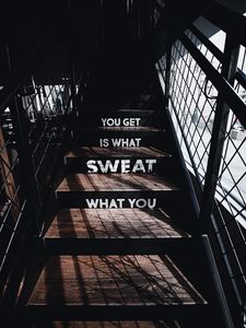 Preview wallpaper motivation, quote, inspiration, text, stairs, inscription