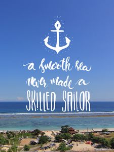 Preview wallpaper motivation, text, phrase, quote, sea