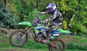 Preview wallpaper motocross, motorcycle, competition, racer