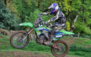 Preview wallpaper motocross, motorcycle, competition, racer