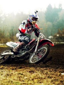 Preview wallpaper motocross, sand, race, camera, dirt