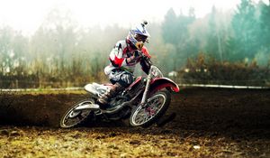 Preview wallpaper motocross, sand, race, camera, dirt