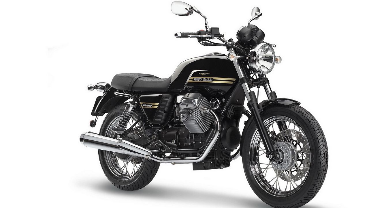 Wallpaper motorbike, moto guzzi, black