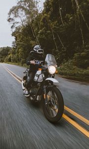 Preview wallpaper motorcycle, bike, biker, road, ride