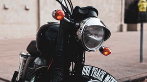 Preview wallpaper motorcycle, bike, black, front view