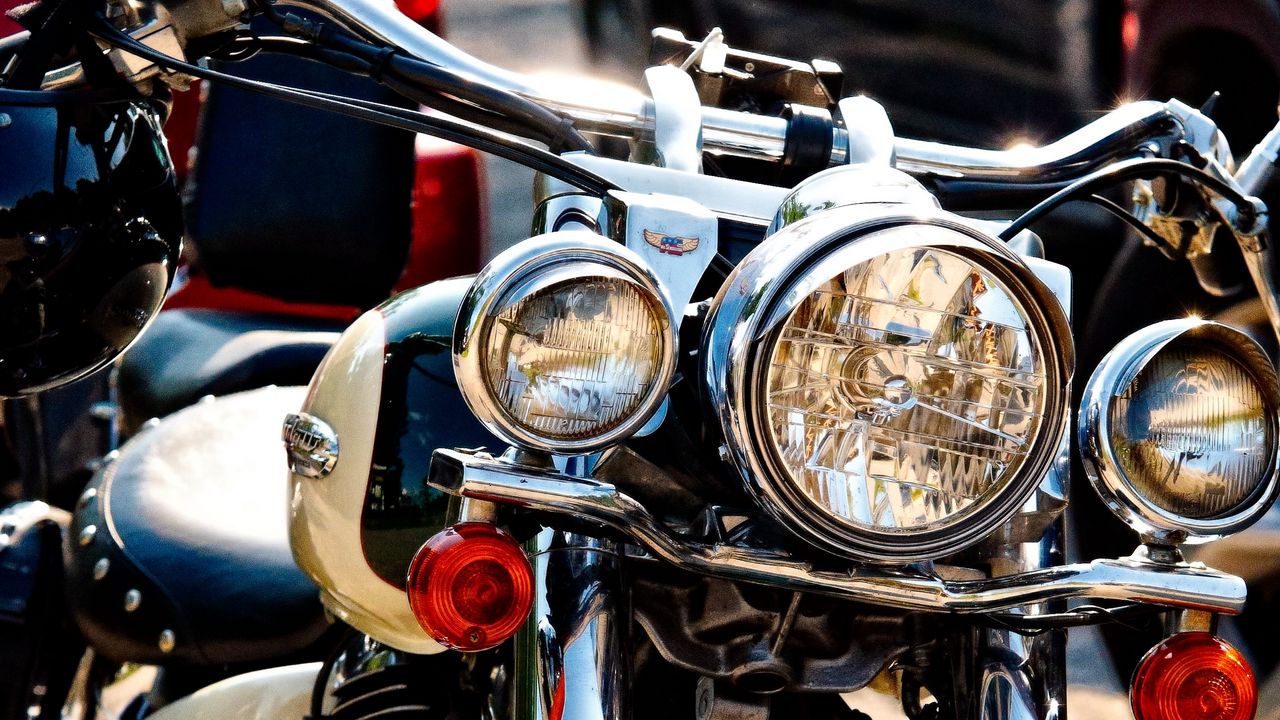 Wallpaper motorcycle, bike, black, headlights