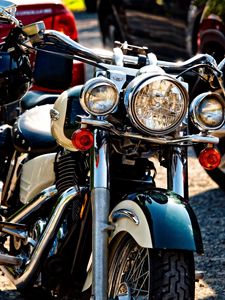 Preview wallpaper motorcycle, bike, black, headlights