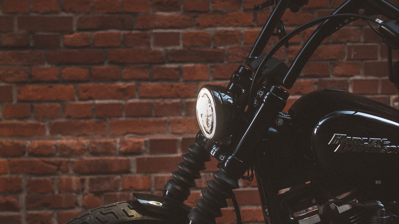 Wallpaper motorcycle, bike, black, light, headlight