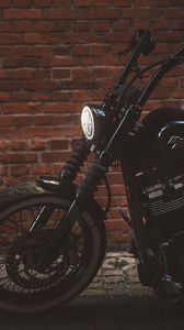 Preview wallpaper motorcycle, bike, black, light, headlight