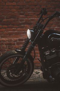 Preview wallpaper motorcycle, bike, black, light, headlight