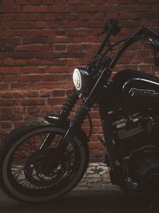 Preview wallpaper motorcycle, bike, black, light, headlight