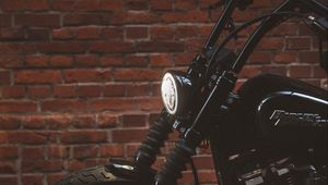 Preview wallpaper motorcycle, bike, black, light, headlight