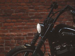 Preview wallpaper motorcycle, bike, black, light, headlight