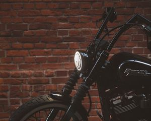 Preview wallpaper motorcycle, bike, black, light, headlight