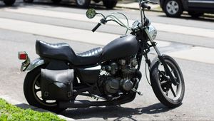 Preview wallpaper motorcycle, bike, black, moto, parking