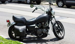 Preview wallpaper motorcycle, bike, black, moto, parking