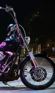 Preview wallpaper motorcycle, bike, black, purple