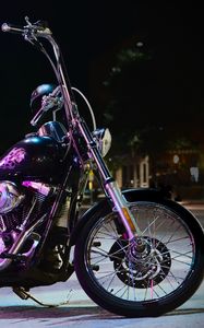 Preview wallpaper motorcycle, bike, black, purple