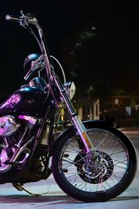 Preview wallpaper motorcycle, bike, black, purple