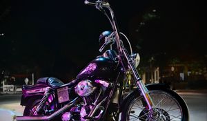 Preview wallpaper motorcycle, bike, black, purple