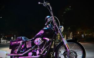 Preview wallpaper motorcycle, bike, black, purple