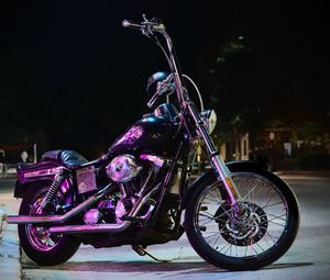 Preview wallpaper motorcycle, bike, black, purple