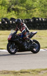 Preview wallpaper motorcycle, bike, black, motorcyclist, speed, race
