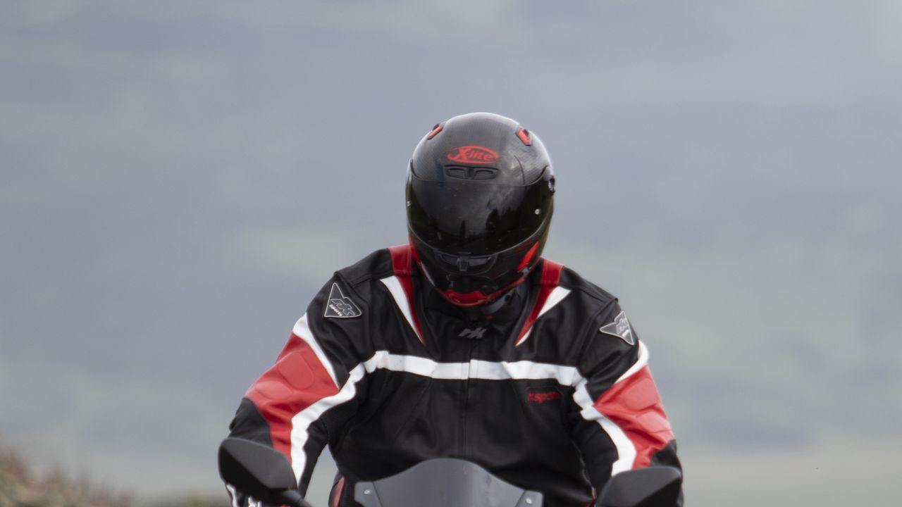 Wallpaper motorcycle, bike, black, motorcyclist, road