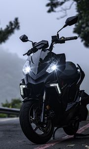 Preview wallpaper motorcycle, bike, black, headlights, light