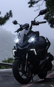 Preview wallpaper motorcycle, bike, black, headlights, light