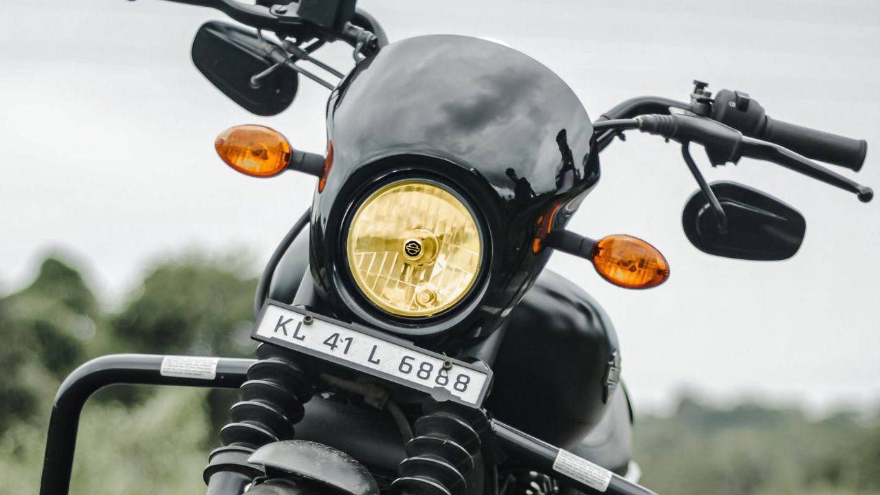 Wallpaper motorcycle, bike, black, front view, asphalt