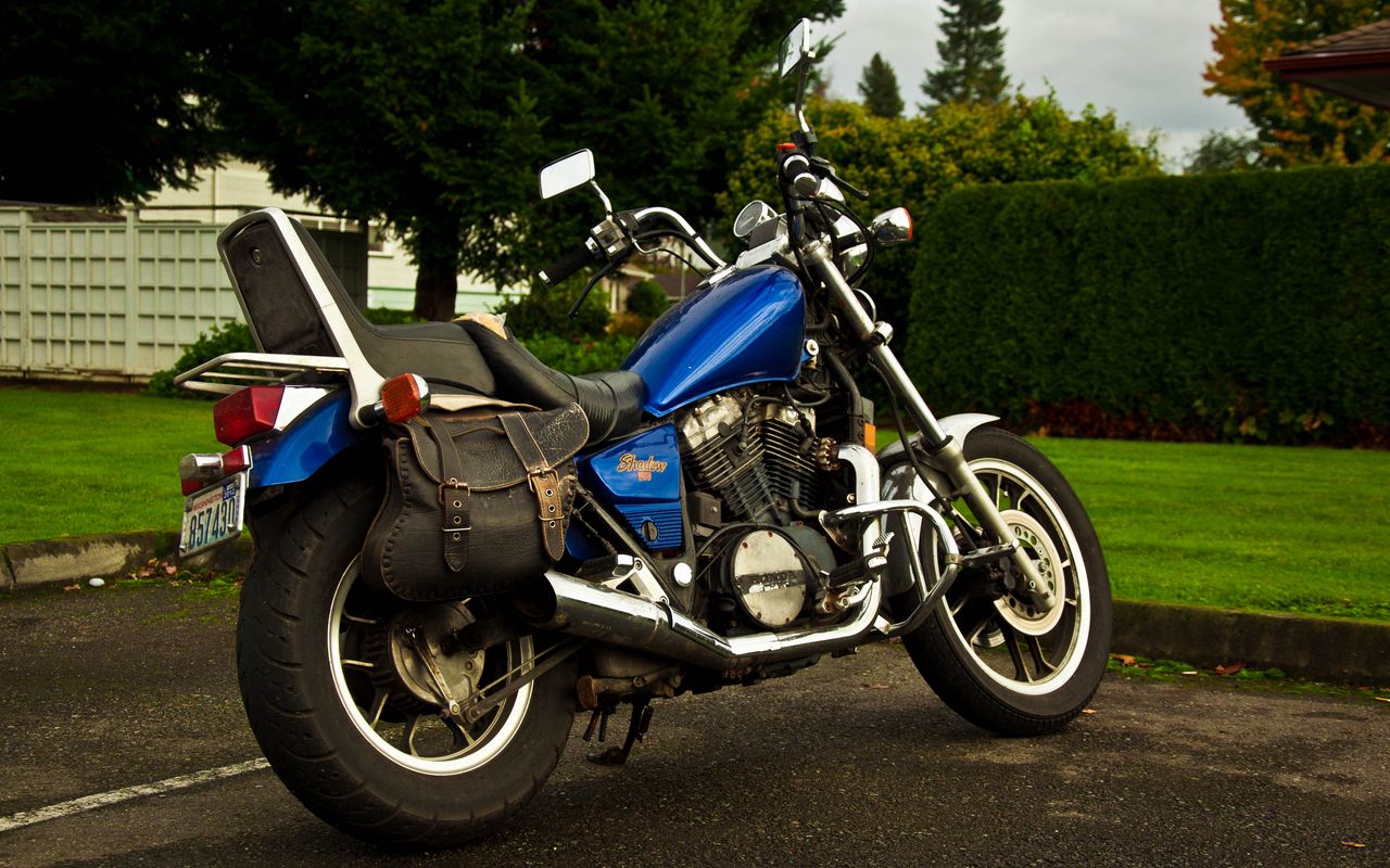 1280x800 Wallpaper motorcycle, bike, blue