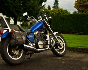 Preview wallpaper motorcycle, bike, blue