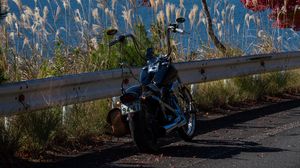 Preview wallpaper motorcycle, bike, chopper, black, nature
