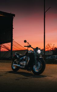 Preview wallpaper motorcycle, bike, dark, side view
