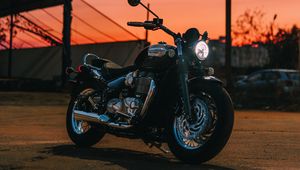 Preview wallpaper motorcycle, bike, dark, side view
