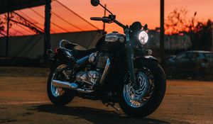 Preview wallpaper motorcycle, bike, dark, side view