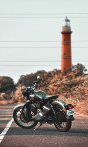 Preview wallpaper motorcycle, bike, gray, side view