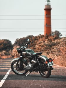 Preview wallpaper motorcycle, bike, gray, side view